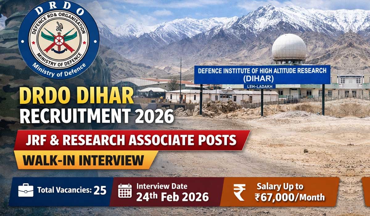 DRDO DIHAR Recruitment 2026
