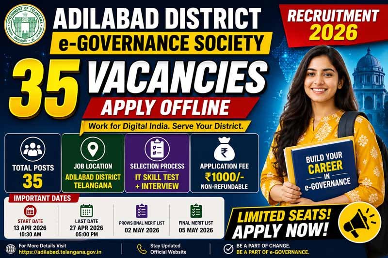 Adilabad District e-Governance Society Recruitment 2026 thumbnail