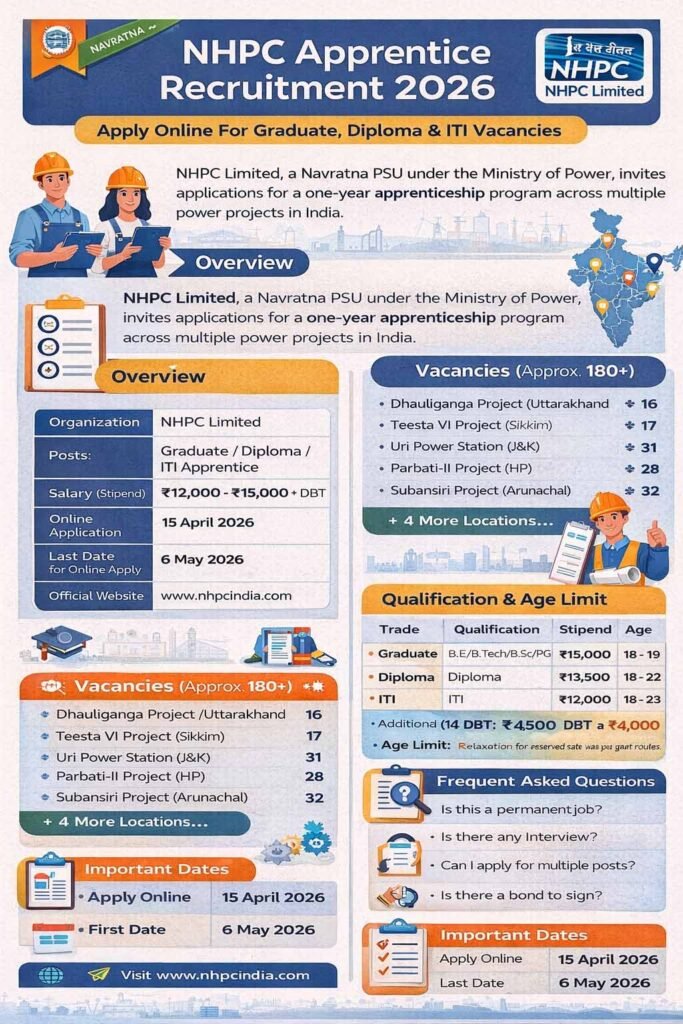 NHPC Apprentice Recruitment 2026