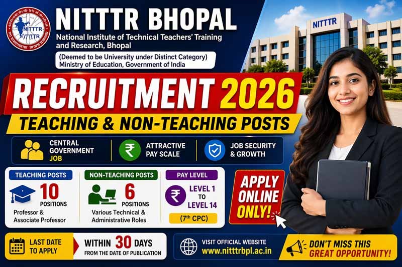 NITTTR Bhopal Recruitment 2026