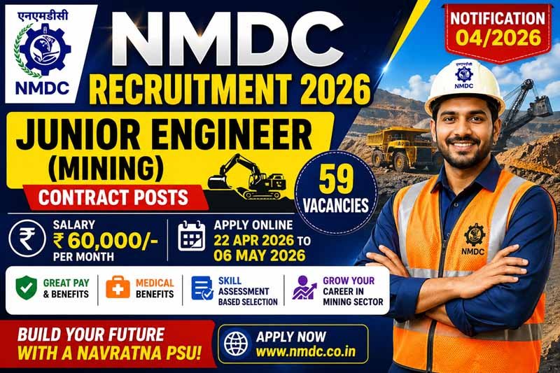 NMDC Junior Engineer (Mining) Recruitment 2026