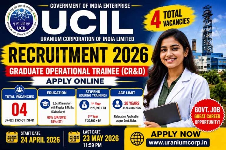 UCIL Graduate Operational Trainee Recruitment 2026 - Mee Siva